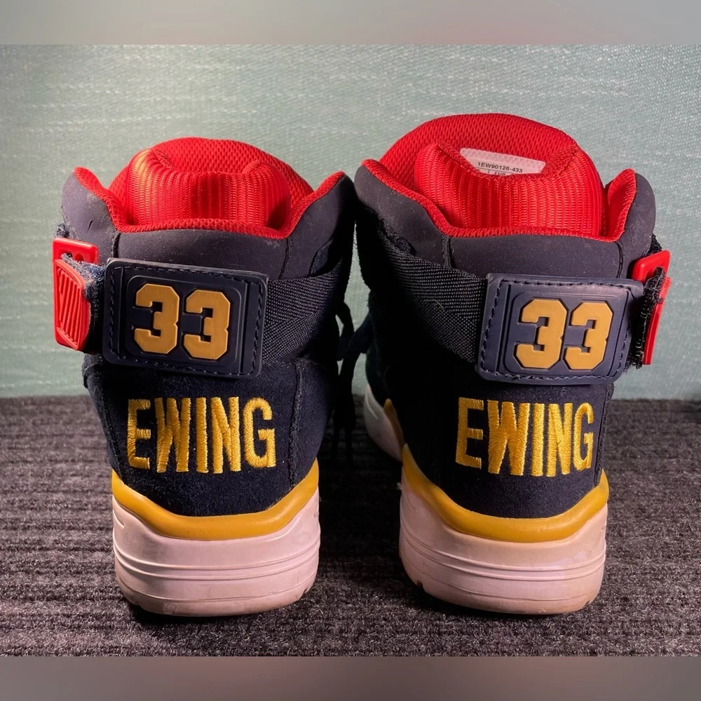 Patrick Ewing 33 Hi Snow Beach 1EW90128-433 Blue Red Yellow & White Size 6 - Picture 3 of 10